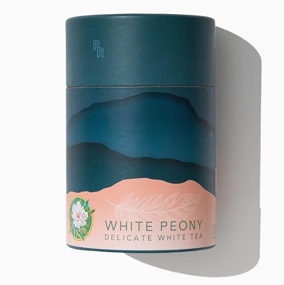 Red Rooster Tea White Peony White Tea Single Estate Bai Mu Dan Lightly Oxidized Loose Leaf 2oz Canister Makes ~30 Cups