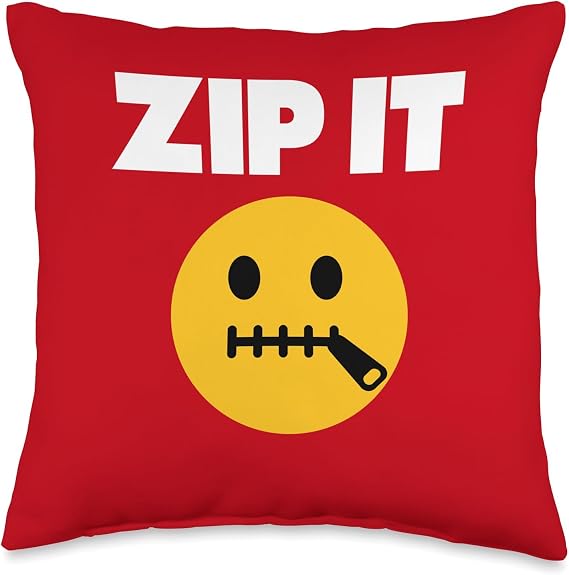 ZIP IT Throw Pillow