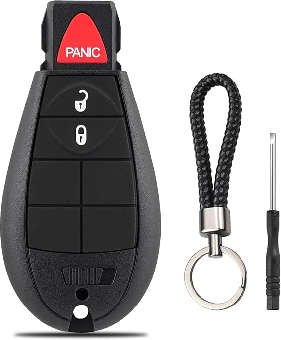 3 Button Key Fob Case Replacement for Dodge Ram 1500 2500 3500 4500 5500 2008 2009 2010 2011 2013 2014 2015 2016 2017 2018 2019 2020 2021 GQ4-53T 56046953AE Keyless Entry Remote Key Fob Shell Cover
