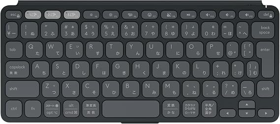 Logitech Keys to GO2 iK1043GRUd Wireless Keyboard, MP10GR iK1043GRUd + MP10GR, Thin, Lightweight, 7.8 oz 222 g, Bluetooth Wireless Keyboard, Wireless, Easy Switch, Japanese Layout, Windows Mac