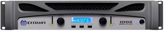 Crown XTi1002 Two-channel, 1400-Watt at 4 Bridged, 500-Watt at 4 Dual, Professional Power Amplifier. Black and Gray