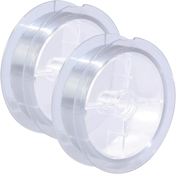 Nylon Invisible Thread String, 400m Clear Beading Thread Nylon String for Hanging Decorations 0.25mm Invisible Beading Threads for Bracelet Making