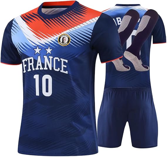 Youth Soccer Jersey for Boys Girls kids Uniform sport Shirt Birthday Gift Set with sock