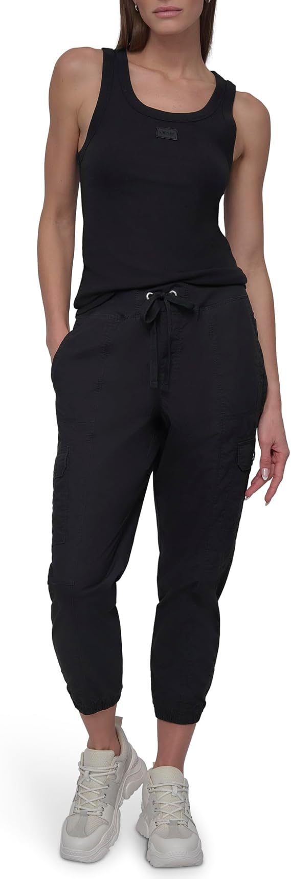 DKNY Women's Twill Cargo Jogger Pants