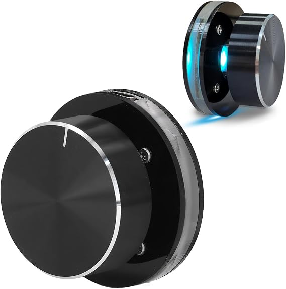 USB Volume Control Knob,PC Computer Speaker Volume Control Audio External Volume Control Knob with RGB Light,Support Android System PC Multimedia Type C External Media Adjustment