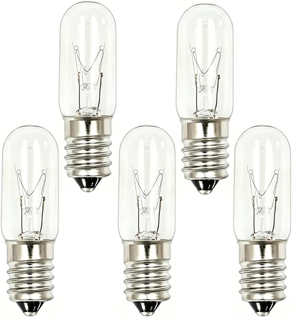 15W E14 Scentsy Mini Wax Warmer Light Bulb 230V, Small Edison Screw Scentsy Light Bulbs Warm White 2700K Dimmable, Salt Lamp Bulbs, Pygmy Bulb for Scentsy Plugin Mini Warmers (5-Pack). [Energy Class G]