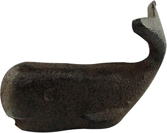 HM Small Cast Iron Sperm Whale Paperweight Nautical Whales Beach Home Desk Decor