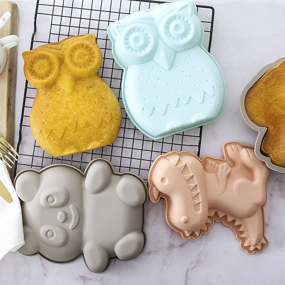 6 inch Siicone Dinosaur Cake Pan Cakes Baking Plate