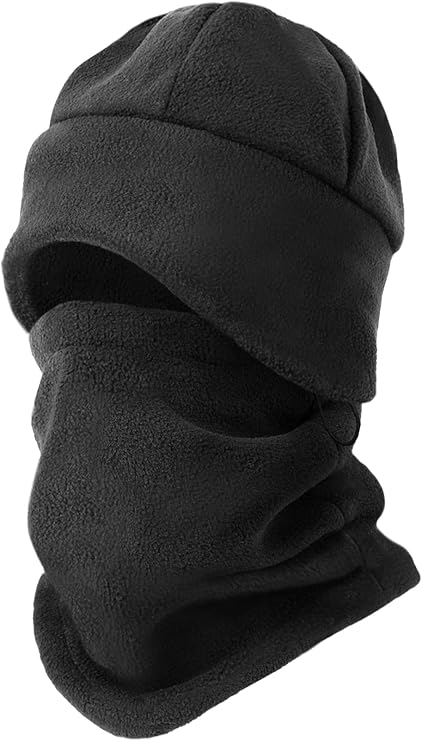 Winter Beanie Hat Scarf Set Ear Flaps Unisex Fleece Lined Gaiter
