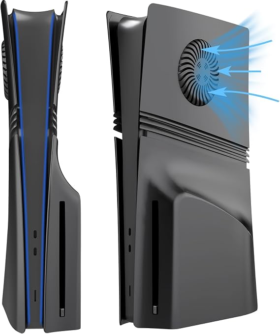 PS5Pro Replacement Faceplate (Compatible with Optical Drive Version) with Cooling Vent Shell. Lightweight, Impact Resistant Design