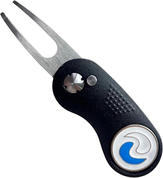 NuRich Golf Divot Repair Tool and Magnetic Ball Marker Golfer Accessory, Men and Women All-Metal with Pop Up Button Golf Ball Marker Tools | Carry Inside Golf Bag or in Golfer Pocket