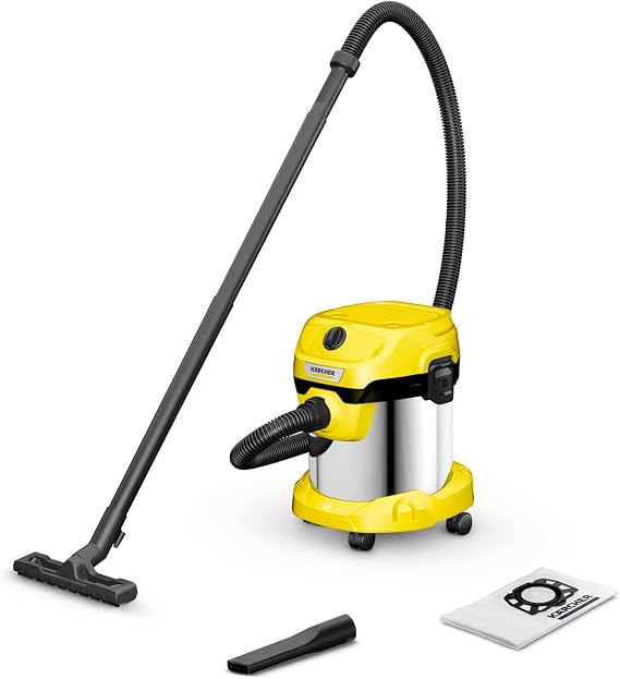 Kärcher WD 2 Plus S V-15/4/18 Islak Kuru Elektrikli Süpürge,Üfleme Fonksiyonlu, 1000 W, 15 L
