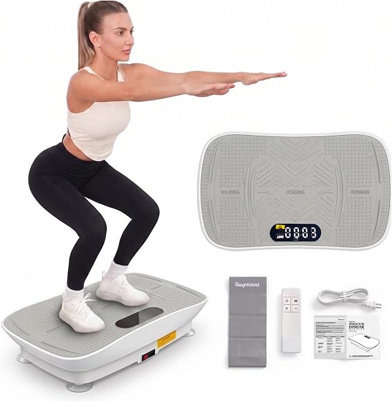 WeightWorld Vibration Plate Exercise Machine for Flexibility, Balance & Relaxation | Built-in Bluetooth, Auto & Manual Mode Vibration Plate