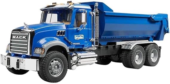 Bruder 02823 Mack Granite Halfpipe Dump Truck with Tailgate, 1:16 Scale