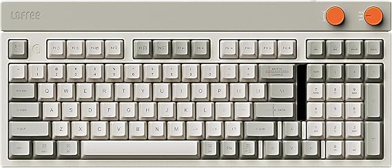 LOFREE Block Wireless Mechanical Keyboard, 98 Keys Rechargeable Hot-swappable Keyboards with 3 Types Connection for Windows, Mac OS/Rero knobs for Volume Control, Mode Shift, eyeable Panels 2025