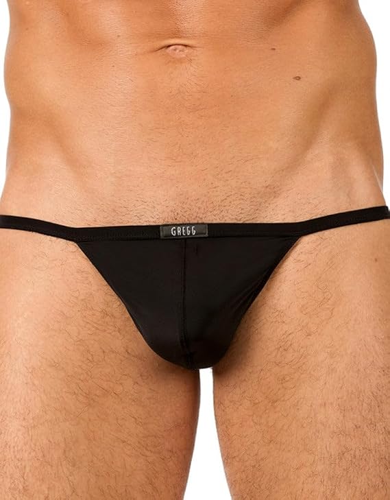 Gregg Homme Men's Wonder Microfiber Low Rise G-String, 96114, Black, XL