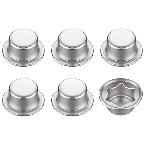 6Pcs Spring Steel Push on Pushnut Cap, Permanent Washer Caps Fits 3/8 Axle