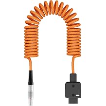 D-Tap 2 Pin OB Power Cable for RED Paralinx, Transvideo Camera Power Cord with 180 Degree Rotating Cable for Outdoor Operations and Multi-camera Live Streaming Nylon Braided Wire