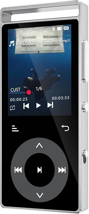 90GB MP3 Player Bluetooth 5.3, HiFi Sound Music Player with Touch Buttons