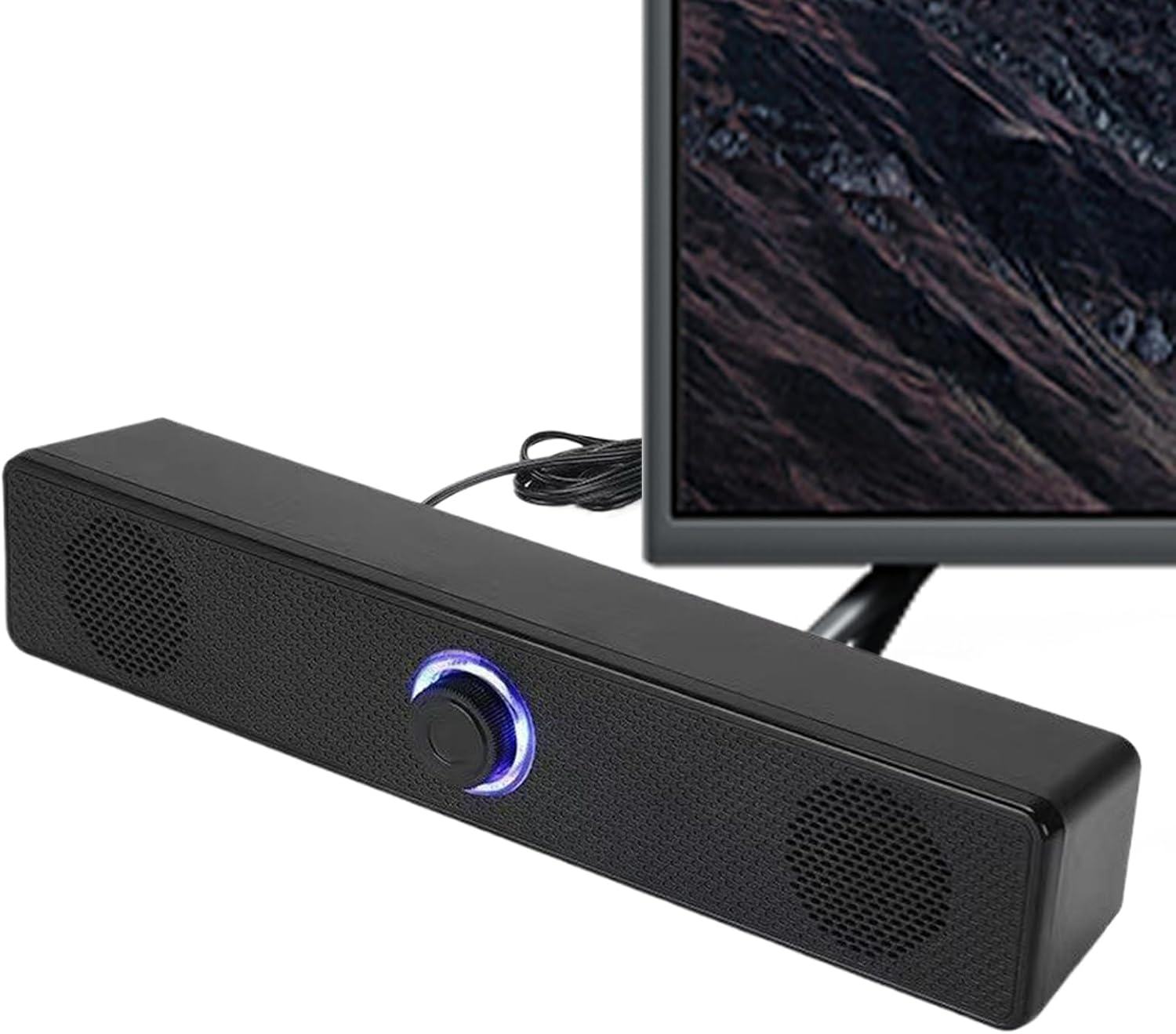Soundbar Speaker - PC Soundbar Speaker, Deep Base, Loud Wireless Sound System for Laptop, TV, Projector, Gaming Stationary PC