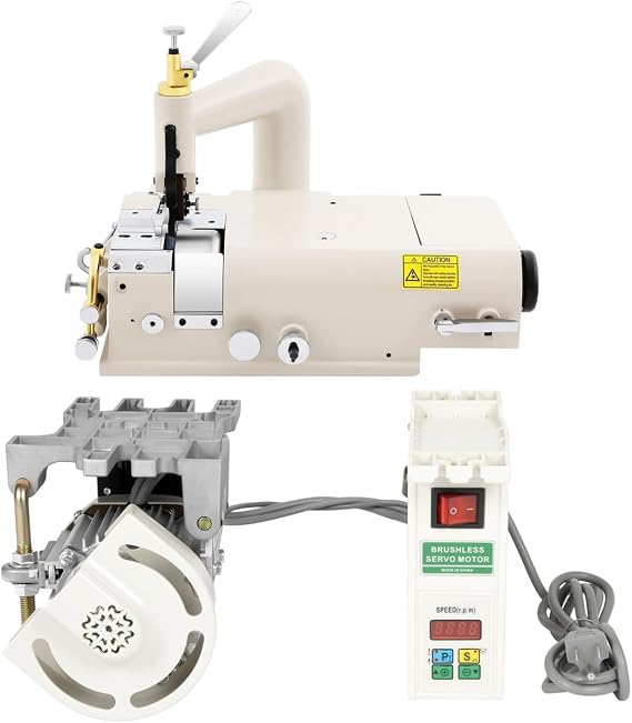 FIPINIXK Leather Skiving Machine + 600W Electric Brushless Servo Motor Electric Leather Skiving Thinning Machine with Belts for Thinning The Edges and Flat Surfaces of Leather Felt Rubber