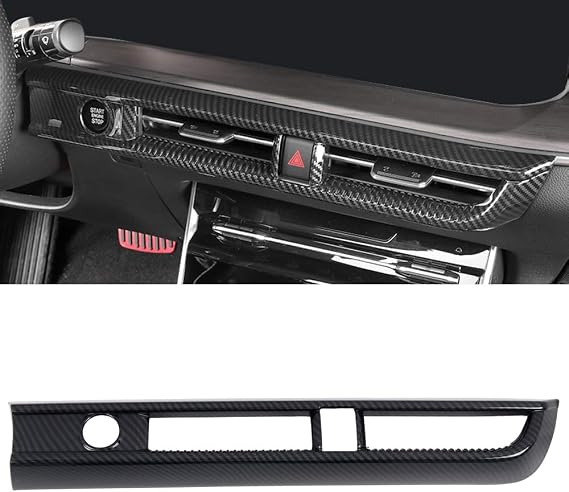 ITrims Center Console AC Air Vent Outlet Cover Trim Decoration 1PC ABS Carbon Fiber Car Accessories for Kia K5 Optima 2020 2021 2022(NOT FIT RHD)