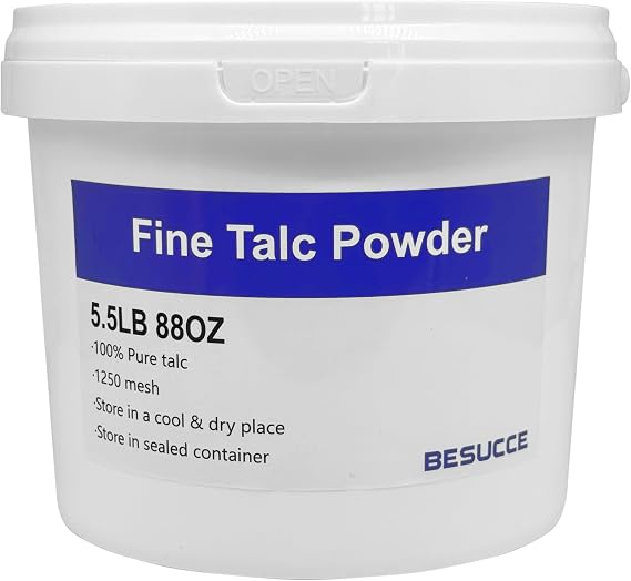 5.5 LBS Super Purity Talcum Powder, Extremely Fine Talc for Chalk Painting, Multiple Purpose Talcum Powder Unscented with Excellent Lubrication, for Bike and Auto Tire Repairing