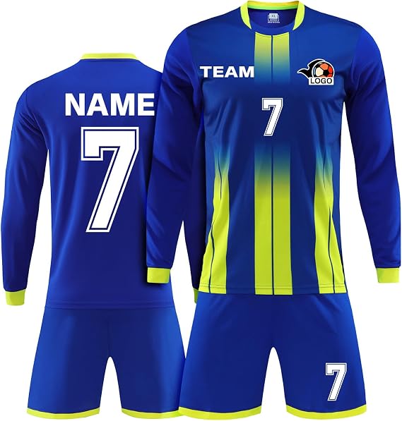 LAIFU Personalized Soccer Jerseys for Men Women Kids Adults Custom Soccer Shirt and Shorts with Name Number Logo