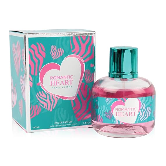 Romantic Heart Perfume for Women - Sweet Fruity Floral Eau de Parfum - 100ml / 3.4 fl oz