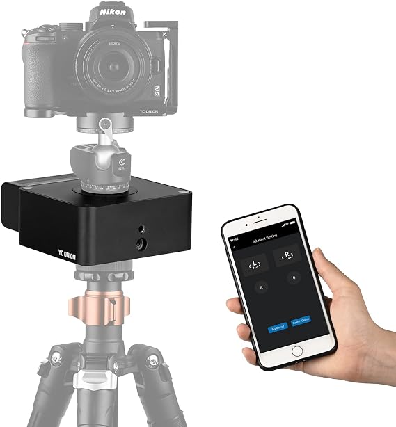 Motorized Tripod Head Pan APP Control. 360 Multi-Angle Rotating Panoramic Shooting.Universal 1/4 Screw Hole/Compatible with Most Mobile Phone stabilizers...