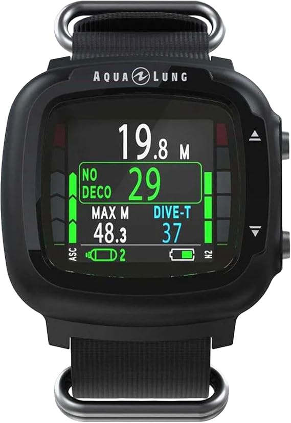 Aqualung i330R Dive Computer - Travel-Friendly Watch-Style Device w/Easy-to-Read Bright Color Screen, 4 Dive Modes, 3-Gas Nitrox Support & Bluetooth 5.0 Connectivity for Scuba & Free Diving