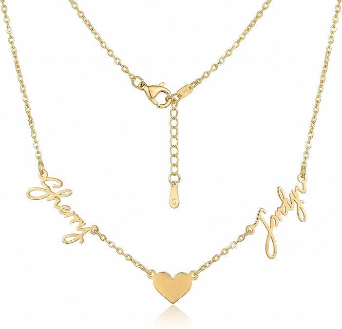 Personalized Multi Name Necklace for Women, Custom 1-6 Names Pendant, Family Jewelry Gift for Mom Wife Girls, Christmas Mothers Day