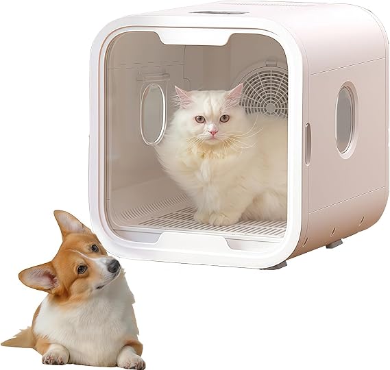 Automatic Pet Dryer Box(for Dogs) - Fast and Quiet Drying, Ionic Care, Suitable for Small and Medium Pets, 72L