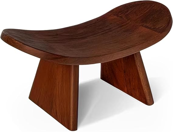 Wooden Meditation Bench Stool, Ergonomic Kneeling Prayer Chair for Correct Posture Support, Foldable Portable Meditation Bench for Yoga, Home Sitting, Church Worship & Mindfulness Practice