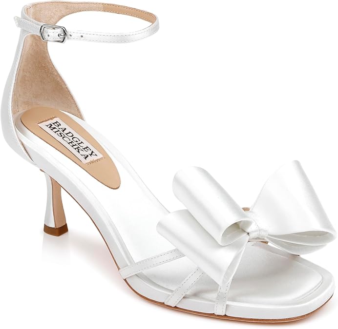 Badgley Mischka Women's Alysha Open Toe Kitten Heels