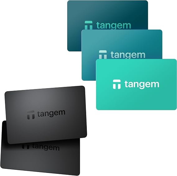 TANGEM Wallet 2.0 Bundle (Pack of 2) Wallet Electric Sea (Pack of 3) Ultimate Security Meets Everyday Elegance