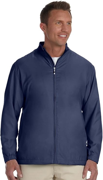 Ashworth 5378 Men's Full-Zip Lined Wind Jacket -Navy - XX-Large
