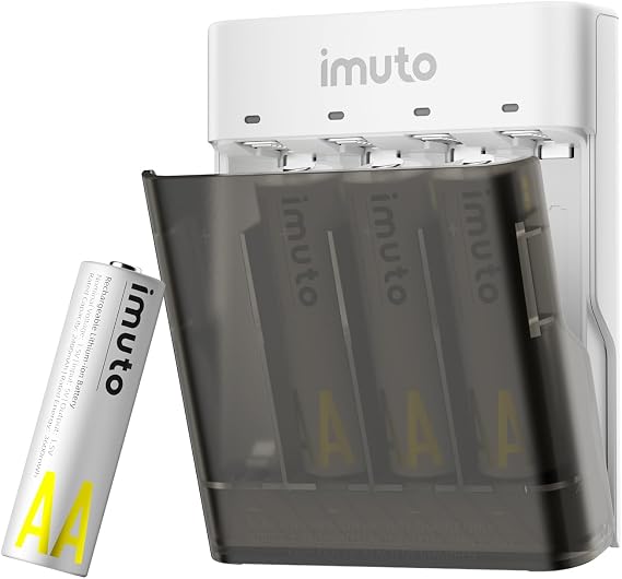 Imuto 3600mWh AA Şarj Edilebilir Pil + Power Case Şarj Kiti (4’lü Paket)