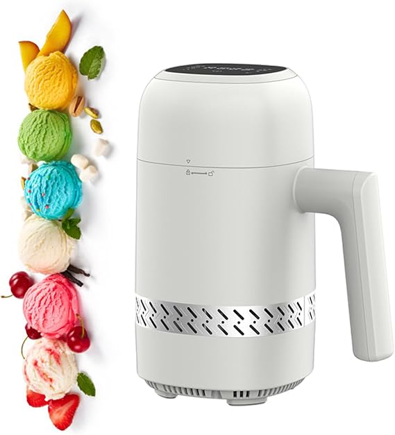 Smart Ice Cream Maker, 300ML Automatic Home Ice Cream Machine, Soft Serve Maker, Touch Control, Sorbet Ice Cream Maker for Home