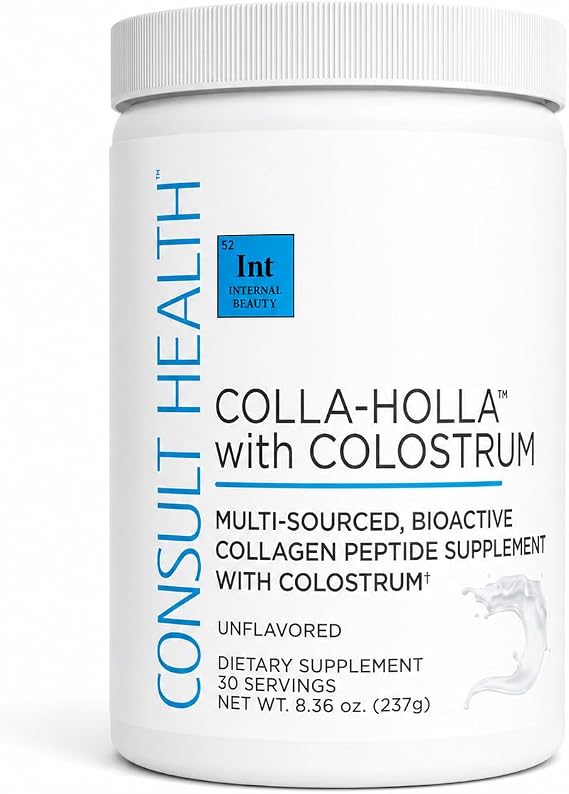 Consult Health COLLA-Holla Multi Sourced Collagen Peptide Powder, VERISOL, Unflavored 30 Servings