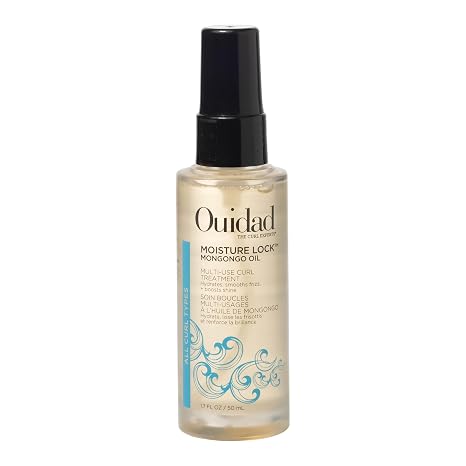 Ouidad Moisture Lock Mongongo Hair Oil for Curly Hair, 1.7 fl oz, Multi-Use Leave-In Treatment, Fast-Absorbing Elixir, Hydrates, Smoothes, Strengthens & Restores Natural Luster, All Curl Types