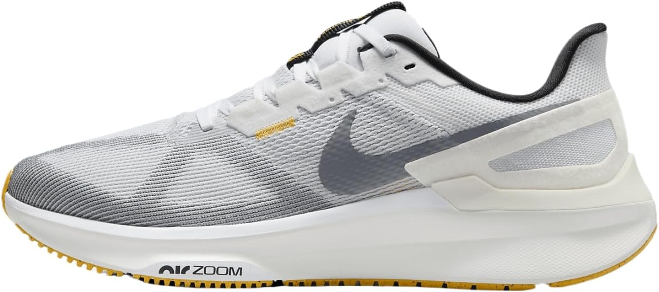 Nike Structure 25 Men's Road Running Shoes (DJ7883-110, White/Laser Orange/Smoke Grey/Black) Size 11