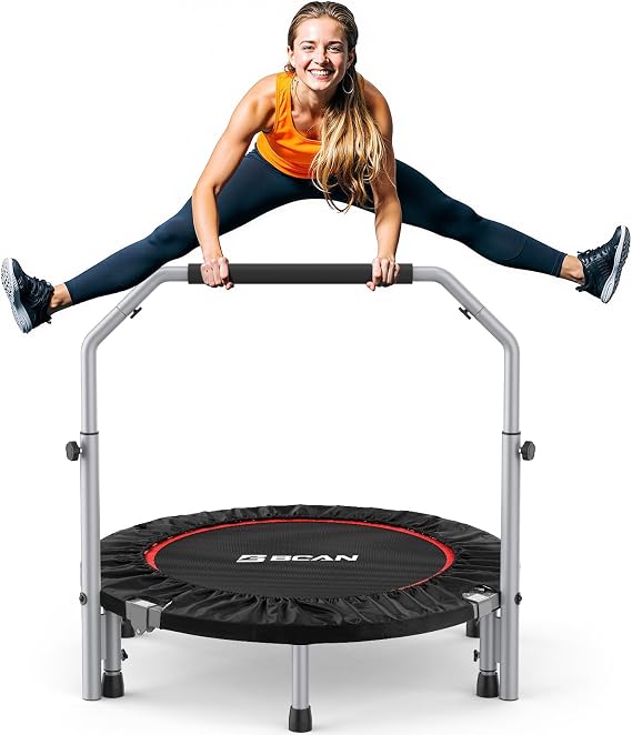 BCAN SP2 40/48" Foldable Mini Rebounder Trampoline for Adults |FED Fitness