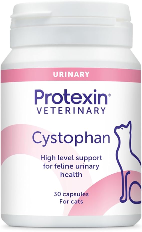 Cystophan for Cats, Urinary & Bladder Health Supplement with N-acetyl-D-glucosamine, Meat-Free Chicken Flavour Capsules, 30 Capsules