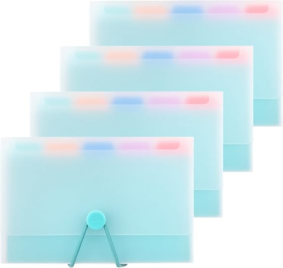 Yoobi Index Legal Dividers Card Holder Set 3x5 Pack of 4 with Storage Cases & Tab Dividers Holds 100 Cards Each Colorful Note Card Organizer for Students, Teachers & Office Use