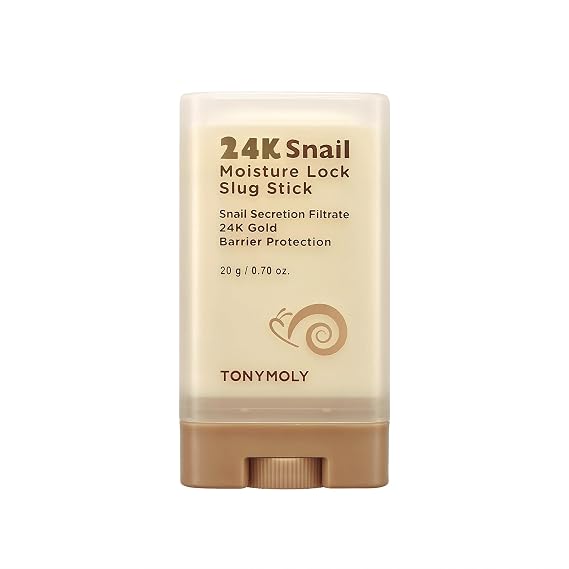 TONYMOLY 24K Snail Facial Stick, Korean Snail Mucin Anti-Aging Balm, 20g