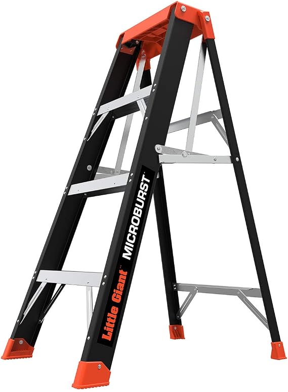 Little Giant Ladders, MicroBurst, 4' Stepladder, Fiberglass, Type 1AA, 375 lbs weight rating, (15700-001)