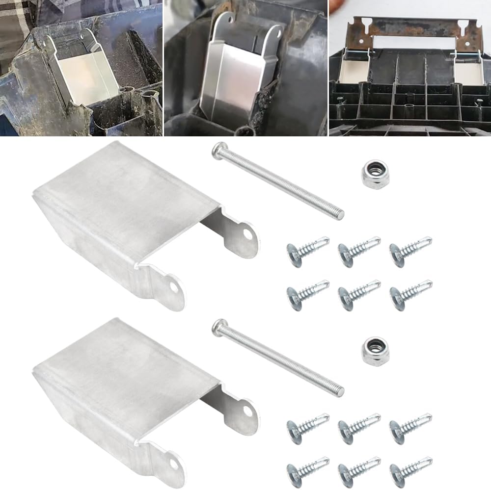 2PCS Front Storage Lid Hinge Bracket Kit Compatible with Polaris Sportsman 450 570 850 2015 2016 2017 ATV Aluminum Bracket With Bolts and Screws