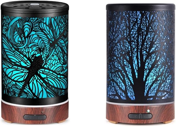 Essential Oils Difuser,Aromatherapy Difuser,Birthday Gifts for Women Mom Grandma,Metal Cool Mist Humidifier with 7 Colors Lights Wateress