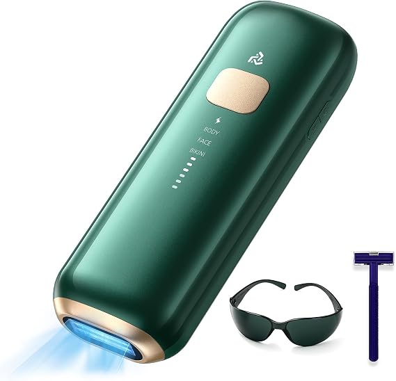 HIPL Hair Removal Device German iF Design Award, Equipped with Sapphire Technology, Instant 50°F 10°C, Almost Painless 1.5 Million Rounds, 5 Levels, 8 Minute Hair Removal, PSE Certified